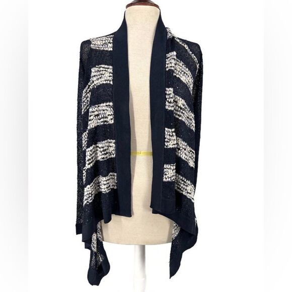 NWT Dolce Cabo Striped Open Draped‎ Cardigan Sweater Sz S/M - Picture 2 of 7